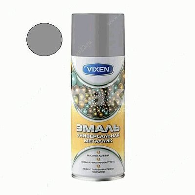 Эмаль металлик VIXEN VX19120 универсальная серебро, аэрозоль 520мл