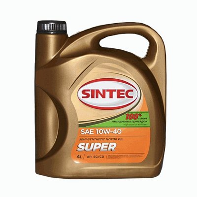 Масло моторное SINTEC Super 3000 10W40 п/синт. API SG/CD   4л