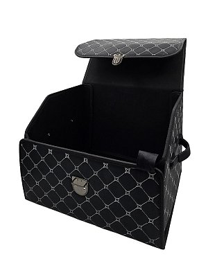 Органайзер в багажник экокожа 30х30х40см черный/белый PSV 137706