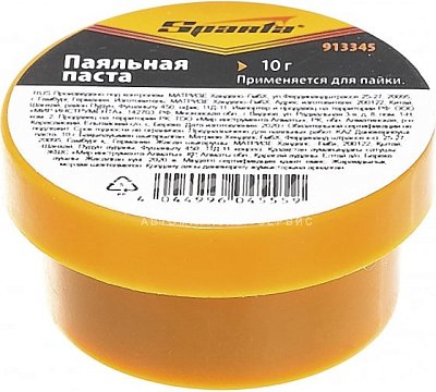 Паяльная паста 10гр Sparta 913345