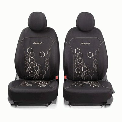 Чехлы автомоб. HOLOGRAM жаккард 11 предм 2 молн чёрн/белые AIRBAG HOL-1102 BK/WH
