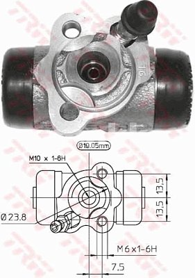 Цилиндр тормормозной рабочий Toyota Carina, Corolla #T190, ST20#, #T210, AE104, AE114, AE115 TRW