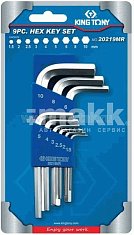 Набор Г-образных шестигранников 1,5-10 мм, 9 предметов King Tony 20219MR фото