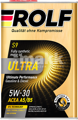 Масло моторное ROLF ULTRA 5W30 синт A5/B5 SP 4л металл