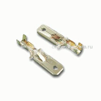 Разъем плоский "папа" без изоляции TITAN 504LR (латунь,4,8мм,16,3мм,сечение)