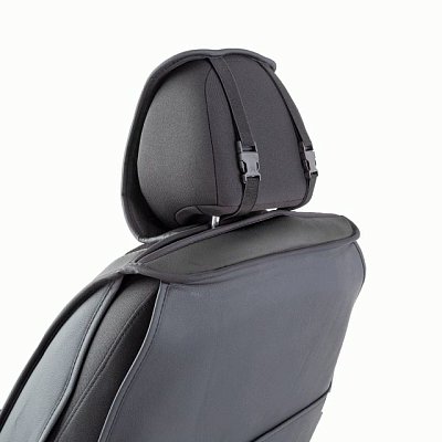 Накидки на сиденье Car Performance передние 2 шт алькантара + экокожа черные CUS-3044 BK/BK