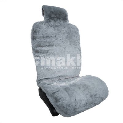 Накидки на сиденья серые GS искусственный мех под кролика 150*55см 2 шт Уценка