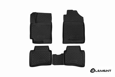Коврики 3D в салон KIA RIO 06/2017 седан, 4 шт. (полиуретан)