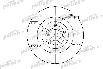 Диск тормозной передний PBD7004 PATRON