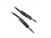 Аудиокабель AUX 3,5мм "штепсель" - "штепсель" 100см черный Continent AUX-214 BK (box1)