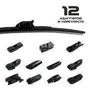 Бескаркасная щетка ст/оч 15" 375мм Green Star Multi 12 адаптеров