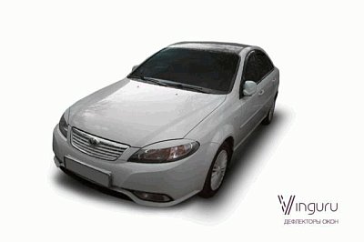 Дефлекторы на боковые стекла Vinguru Daewoo Gentra 2012- сед накладные скотч к-т 2 шт. 