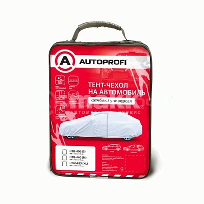 Чехол-тент на авто хетчбек AUTOPROFI разм.S 406х165х119см (Renault Sandero, Ford Fiesta) HTB-406 (S)