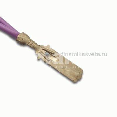 Разъем плоский "папа" неизолированный с замком с двойным проводом DEON РП-ПЗ-07563-2 (6,3мм;2*0,75мм