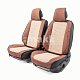 Накидки на сиденье Car Performance передние 2 шт  fiberflax коф/бежевые 10шт/уп CUS-3024 COFFEE/BE