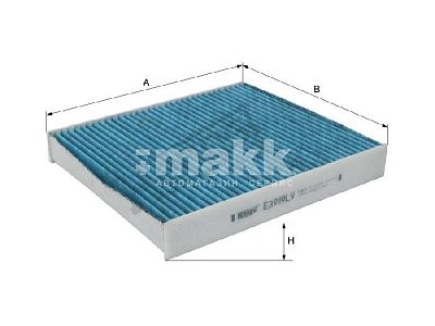 Фильтр салонный Hengst E3919LV (FP 26 010) Audi; Skoda; VW,  противоаллергенный с биопокрытием