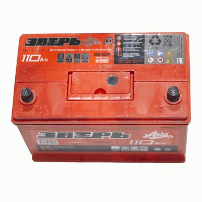 Аккумуляторная батарея 110 Ач ЗВЕРЬ Asia (125D31L) о/п 30.6*17.5*22.5