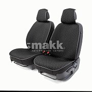 Накидки на сиденье Car Performance передние 2 шт  fiberflax черн/серые 5шт/уп CUS-1052 BK/GY