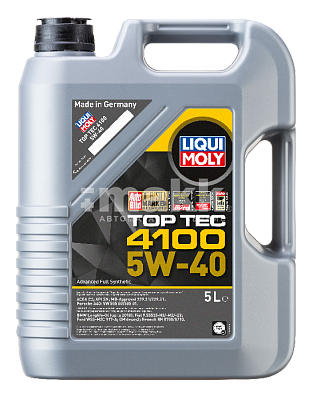 Масло моторное LIQUI MOLY Top Tec 4100 5W40 синт. API SN ACEA C3 5л