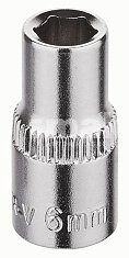 Головка торцевая стандартная шестигранная 1/4" 6 мм Кraft 700644