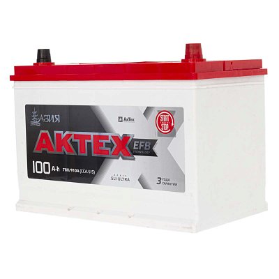 Аккумуляторная батарея 100 Ач Актех Азия EFB (115D31L) о/п 30,6*17,5*22,5