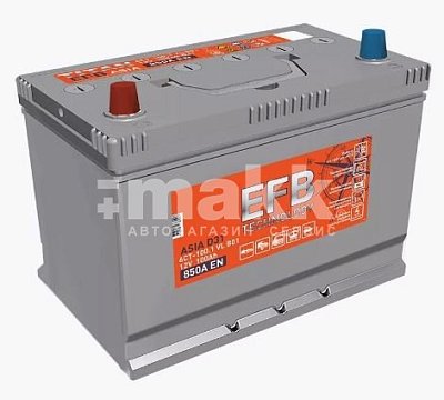 Аккумуляторная батарея 100 Ач Титан Asia EFB (115D31R) п/п 30,4*17,5* 22,3