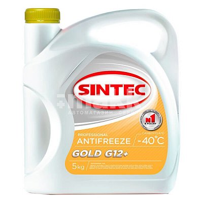 Антифриз  Sintec Gold (-40) 5кг G12+ (желтый)