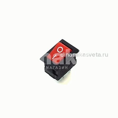 Выключатель DEON DP-3216-R квадратный (3A 250V мини, красный)