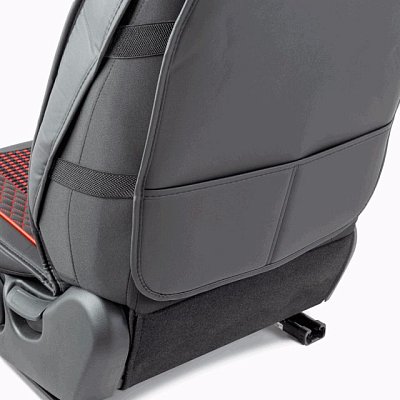 Накидки на сиденье Car Performance передние 2 шт экокожа черн/красные CUS-2102 BK/RD