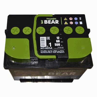 Аккумуляторная батарея 60 Ач Tyumen BatBear п/п  24,2*17,5*19