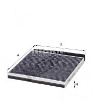 Фильтр салонный Hengst E1916LC (CUK 2855/1) VOLVO CARS угольный