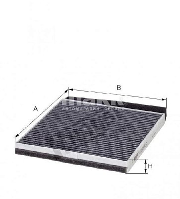 Фильтр салонный Hengst E1916LC (CUK 2855/1) VOLVO CARS угольный