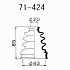 Пыльник ШРУСа Honda RD# внутр. 71-424 Maruichi (хомуты в ком-те)