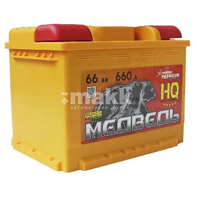 Аккумуляторная батарея 66 Ач Медведь VLA Ca/Ca о/п 24,2*17,5*19