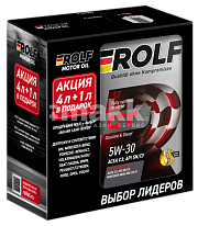 Масло моторное ROLF GT 5W30 синт. API SN/CF ACEA C3  4л металл Акция 4л+1л 