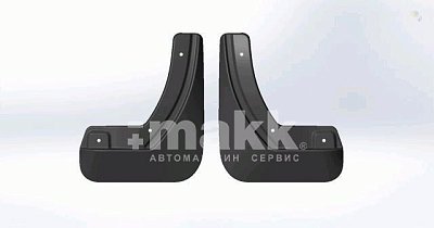 Брызговики черные модель Skoda Oktavia-A7 (13-) задний ряд (к-т 2шт) SRTK BR.Z.SK.OCTAV.13G.06005