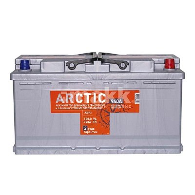 Аккумуляторная батарея 100 Ач Титан Arctic Silver о/п  35,2*17,5*19