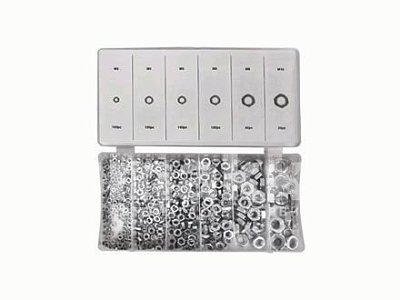 MATRIX Набор гаек М3, М4, М5, М6, М8, М10 600пр.48150  