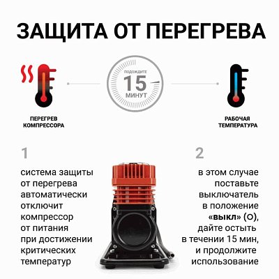 Компрессор 160л/мин 600W 10 Атм 12V шланг с переходником Агрессор AGR-160