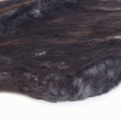 Накидка на сиденье серая темно GS натуральная овчина короткий ворс 1 шт