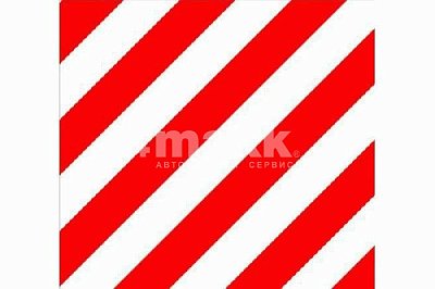 Наклейка "Крупногабаритный груз" на грузовые автомобили 40*40см красно/белая (1 шт/уп) Р0285