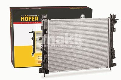 Радиатор охлаждения RENAULT Logan II (14-); LADA Vesta (15-) МКПП, А/С паяный HF 708 470 Hofer