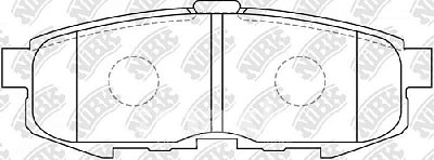 Колодки тормозные задние PN5807 NIBK