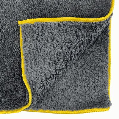 Салфетка из микрофибры 40x40 см Green Star (серая с желтым) МАКК 460 гр/м2