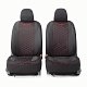 Чехлы ALCANTARA алькантара 15 пред чёрн/красные AIRBAG ALC-1505 BK/RD