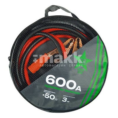 Провода пусковые 600А Green Star 3,0м в сумке 10шт/кор