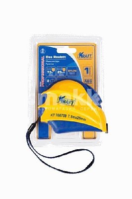Рулетка 7,5м*25мм с автоматической фиксацией Professional Kraft