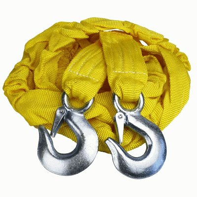 Трос 10т 5 м буксировочный динамический, рывковый 2 крюка в сумке Green Star  