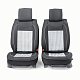 Накидки на сиденье Car Performance передние 2 шт fiberflax черн/серые CUS-2062 BK/GY