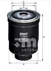 Фильтр топливный Hengst H17WK09 (WK 940/11 X, F-302, FC-409, FC-321)  Galloper; Mazda MPV